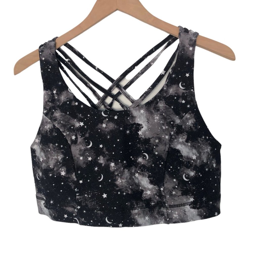 Torrid celestial strappy back sports bra 1x like new stars moon